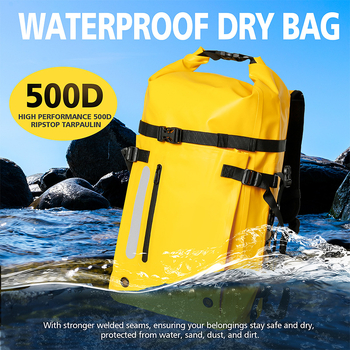 Водоустойчива чанта за подводно оборудване и къмпинг, 30L капацитет, PVC материал, минималистичен стил