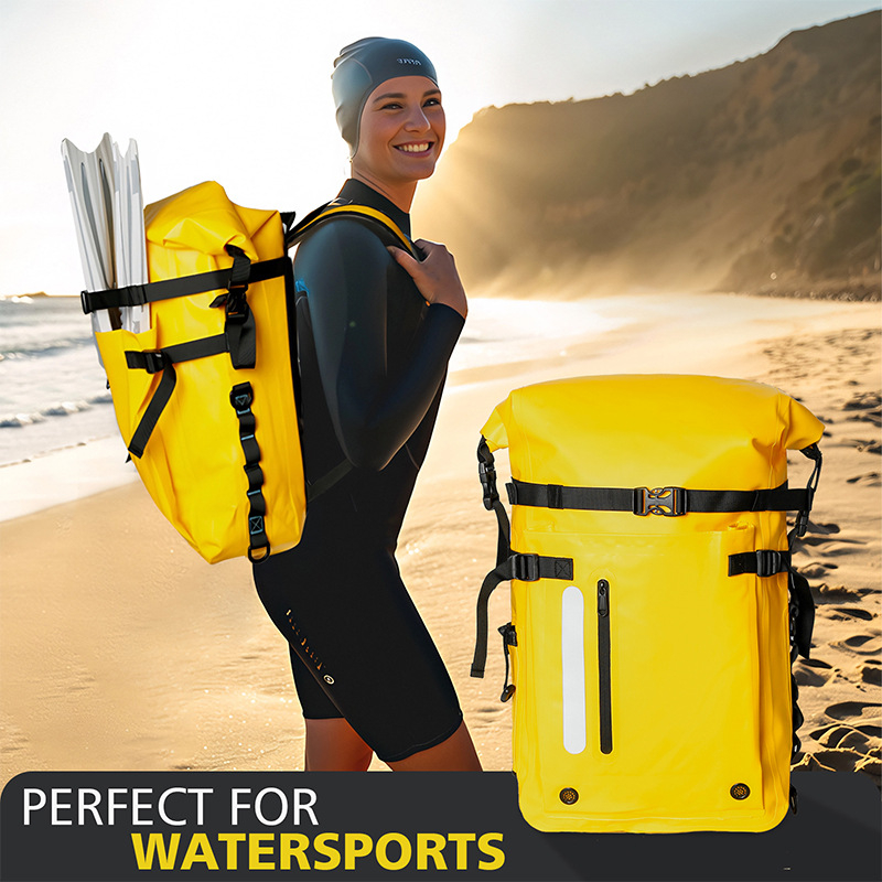 Водоустойчива чанта за подводно оборудване и къмпинг, 30L капацитет, PVC материал, минималистичен стил