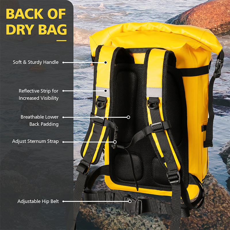 Водоустойчива чанта за подводно оборудване и къмпинг, 30L капацитет, PVC материал, минималистичен стил