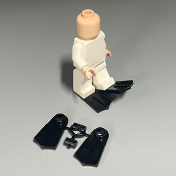 Piese mici pentru blocuri de construcție – compatibile cu picioarele frogman 2599, ABS plastic, 100–200 bucăți, 0,1 kg, potrivite pentru DIY, 7–14 ani