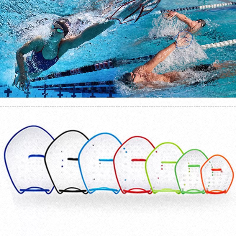 Плувен тренировъчен комплект: ръчни плавници и палмова лопатка за гребане — PC материал, марка HHS, персонализиране, за възрастни