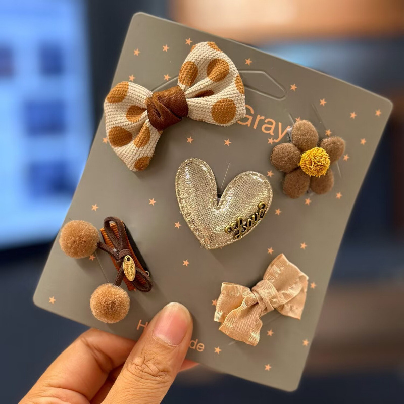 Set sponiek na vlasy pre domáce zvieratá, 5 kusov – plastové sponky pre psy a mačky, dekoratívne doplnky s kvetmi, klipsy pre Yorkshire teriéra a Pomoranského psa