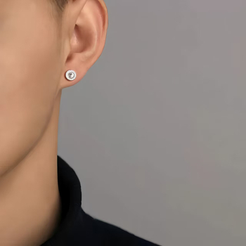 Комплект обеци – Кръстоподобни геометрични халки, неръждаема стомана, електроплатиране, унисекс (Марка: Yousheng Jewelry)