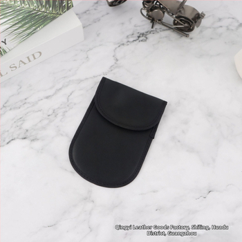 Puxin RFID védelem mobiltelefon tok, PU bőr, Velcro zárás, kártyatartó rekesz, kerek dizájn