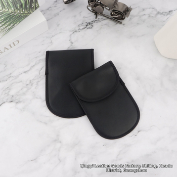 Puxin RFID védelem mobiltelefon tok, PU bőr, Velcro zárás, kártyatartó rekesz, kerek dizájn