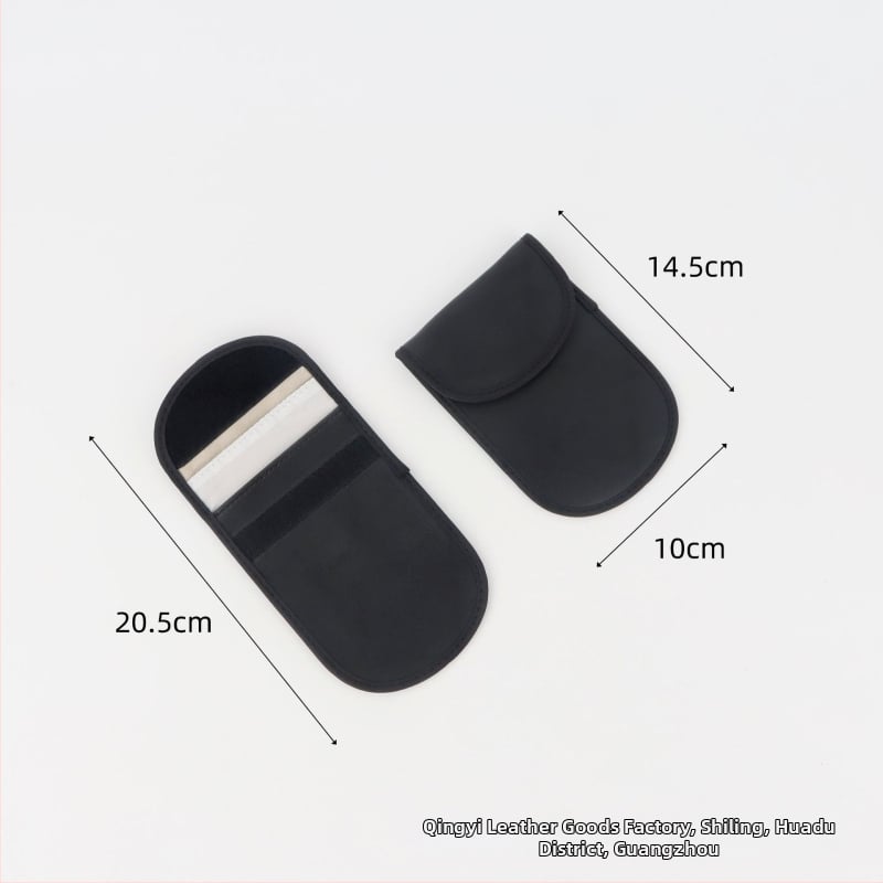 Puxin RFID védelem mobiltelefon tok, PU bőr, Velcro zárás, kártyatartó rekesz, kerek dizájn