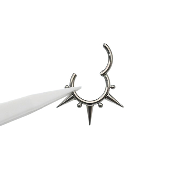 Геометрична носна халка от титанова сплав, електроплакиране, унисекс стил, чистота 136