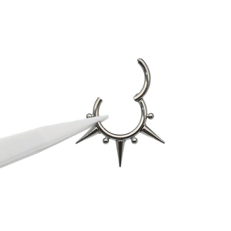 Геометрична носна халка от титанова сплав, електроплакиране, унисекс стил, чистота 136