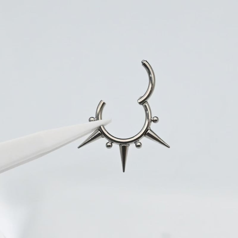 Геометрична носна халка от титанова сплав, електроплакиране, унисекс стил, чистота 136