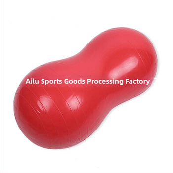 PVC žemės riešuto formos jogos kamuolys – storos konstrukcijos, atsparus sprogimams, pripučiamas, skirtas reabilitacijai ir nėštumo treniruotėms, 900 g