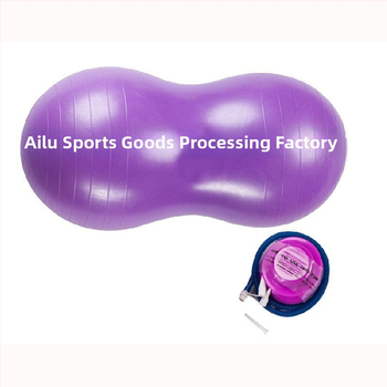 PVC žemės riešuto formos jogos kamuolys – storos konstrukcijos, atsparus sprogimams, pripučiamas, skirtas reabilitacijai ir nėštumo treniruotėms, 900 g