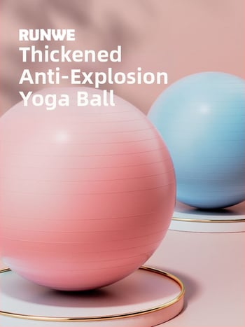 Joga kamuolys su masažu - stora, sprogimo atspari, fitneso kamuolys iš PVC namų naudojimui, pripučiamas, pritaikymas galimas