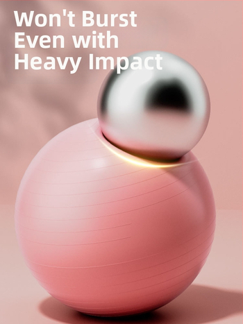 Joga kamuolys su masažu - stora, sprogimo atspari, fitneso kamuolys iš PVC namų naudojimui, pripučiamas, pritaikymas galimas