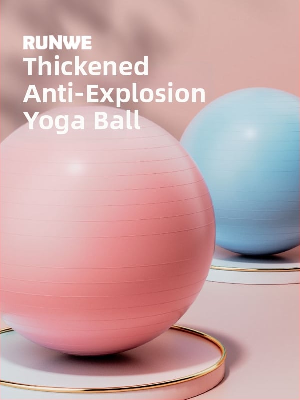 Joga kamuolys su masažu - stora, sprogimo atspari, fitneso kamuolys iš PVC namų naudojimui, pripučiamas, pritaikymas galimas