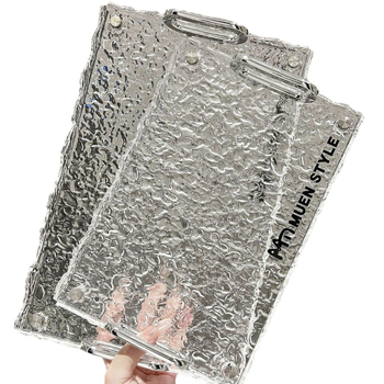 Kör alakú műanyag teás tálca pohár- és tál tartóval, modern minimalista stílus