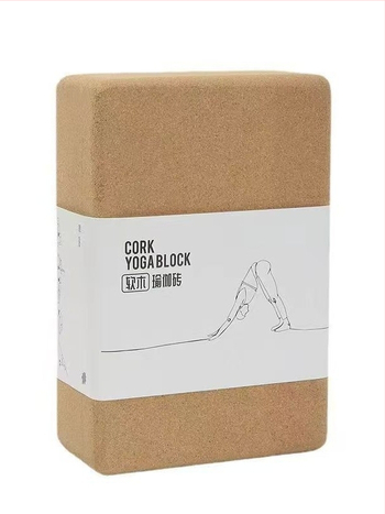 Korkinis Jogos blokas, aukšto tankio, 750 g, šokių ir fitneso treniruotėms, pritaikomas logotipui