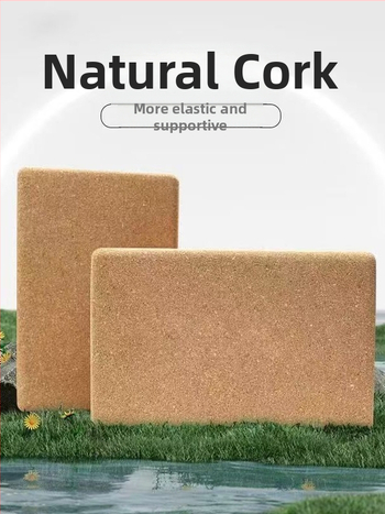 Korkinis Jogos blokas, aukšto tankio, 750 g, šokių ir fitneso treniruotėms, pritaikomas logotipui