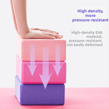 Йога блок – високоплътен пенест блок за танцова практика, EVA материал, 200 г, Shengde