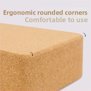 Корков йога блок, висока плътност, тегло около 700 г, марка XINGHE0006, подходящ за начинаещи