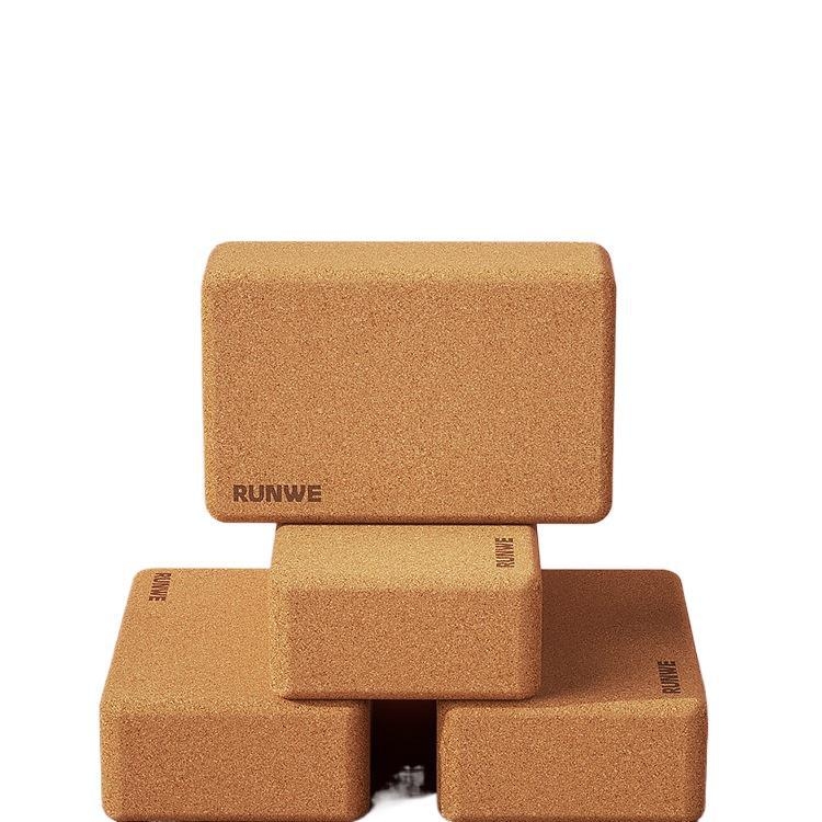 Коркови йога блокове за възрастни - висока плътност - инструмент за разтягане и йога практика