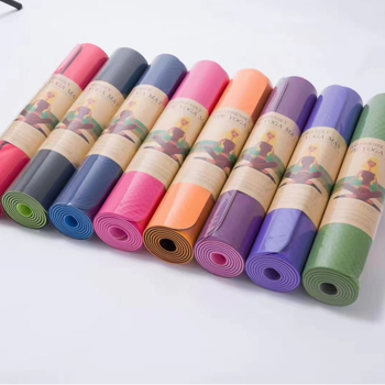 Covoraș de yoga din TPE, cu două fețe antiderapante, fără miros, 6–8 mm, 600–800 g, pentru alergare și fitness