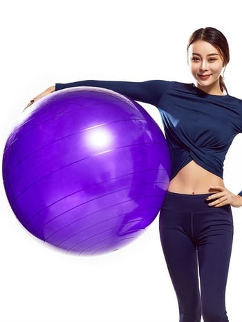 Йога топка Chasing Dreams – дебелена взривоустойчива фитнес топка; PVC, 1200 г, персонализирана обработка, лицензирана частна марка