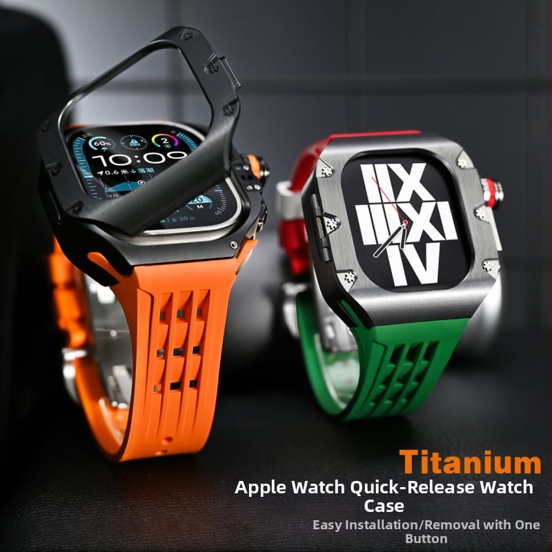 Penghun Apple Watch titāna korpuss ar integrētu aizsardzības vāciņu — saderīgs ar Apple Watch, svars 220 g