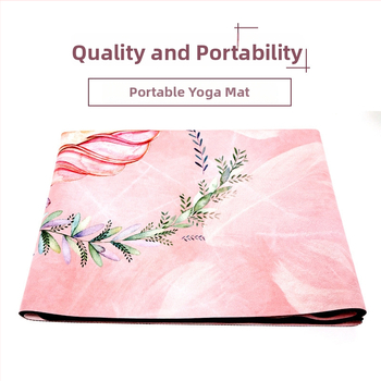 Joga ručnik od velura i gume s ispisanim uzorkom, debljina 1.5-4.5 mm, težina 1100 g