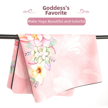 Joga ručnik od velura i gume s ispisanim uzorkom, debljina 1.5-4.5 mm, težina 1100 g