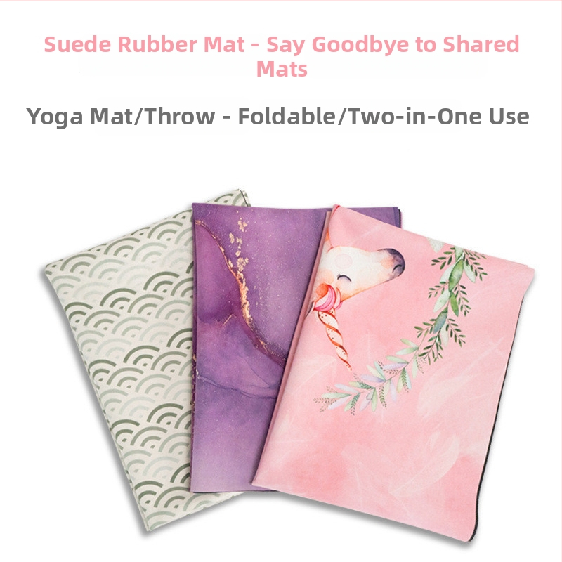 Joga ručnik od velura i gume s ispisanim uzorkom, debljina 1.5-4.5 mm, težina 1100 g