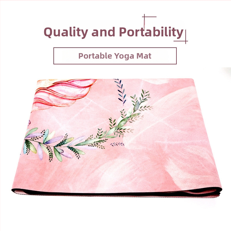 Joga ručnik od velura i gume s ispisanim uzorkom, debljina 1.5-4.5 mm, težina 1100 g