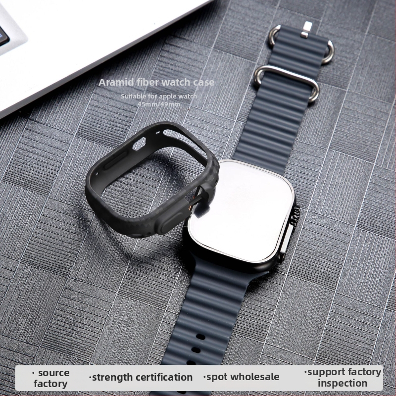Apple Watch apsauginis dėklas – Kevlar + TPU, kietas korpusas, aramido pluoštas, sportiškas stilius