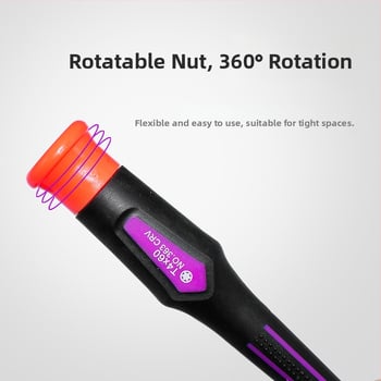 Магнитна кръстовидна отвертка за ремонт на графична карта и лаптоп — CRV хром-ванадий, тегло 0.05, съвместима