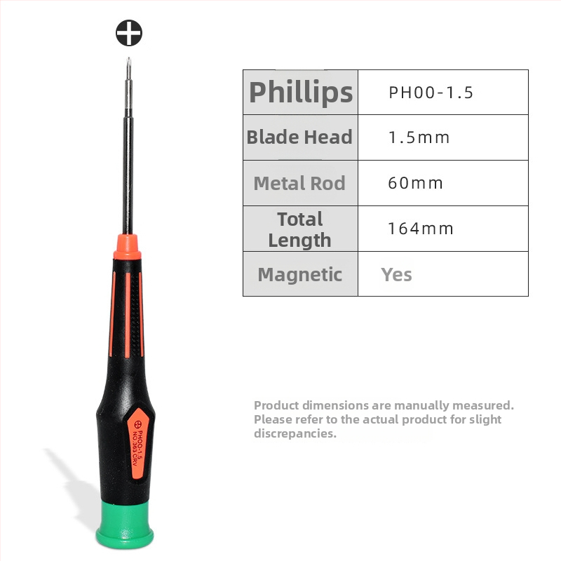 Магнитна кръстовидна отвертка за ремонт на графична карта и лаптоп — CRV хром-ванадий, тегло 0.05, съвместима