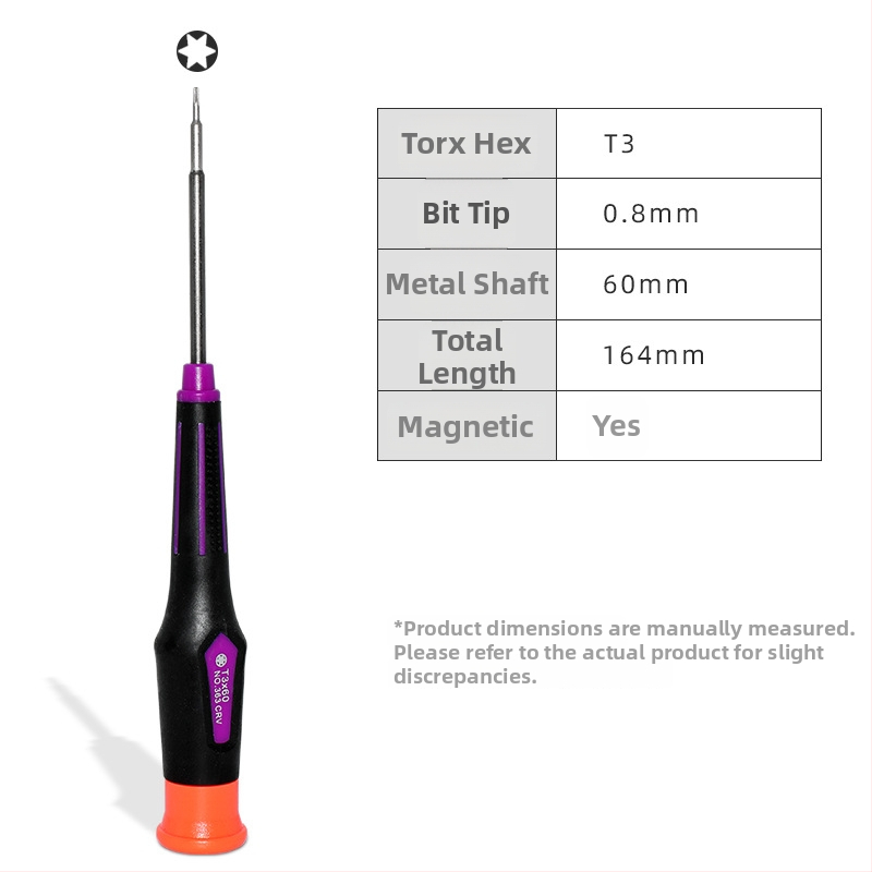 Магнитна кръстовидна отвертка за ремонт на графична карта и лаптоп — CRV хром-ванадий, тегло 0.05, съвместима