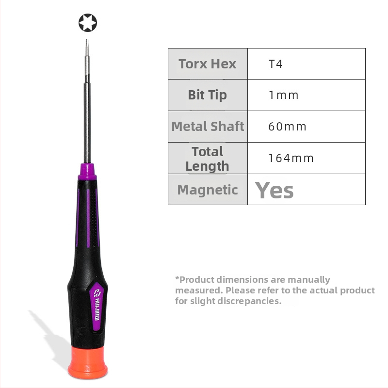 Магнитна кръстовидна отвертка за ремонт на графична карта и лаптоп — CRV хром-ванадий, тегло 0.05, съвместима