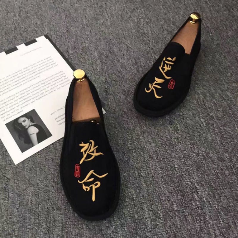 Kasdieniai drobiniai bateliai su kaukolės raštu, apvali nosis, medvilninis viršus, TPR pada, žemas kulnas 1–3 cm