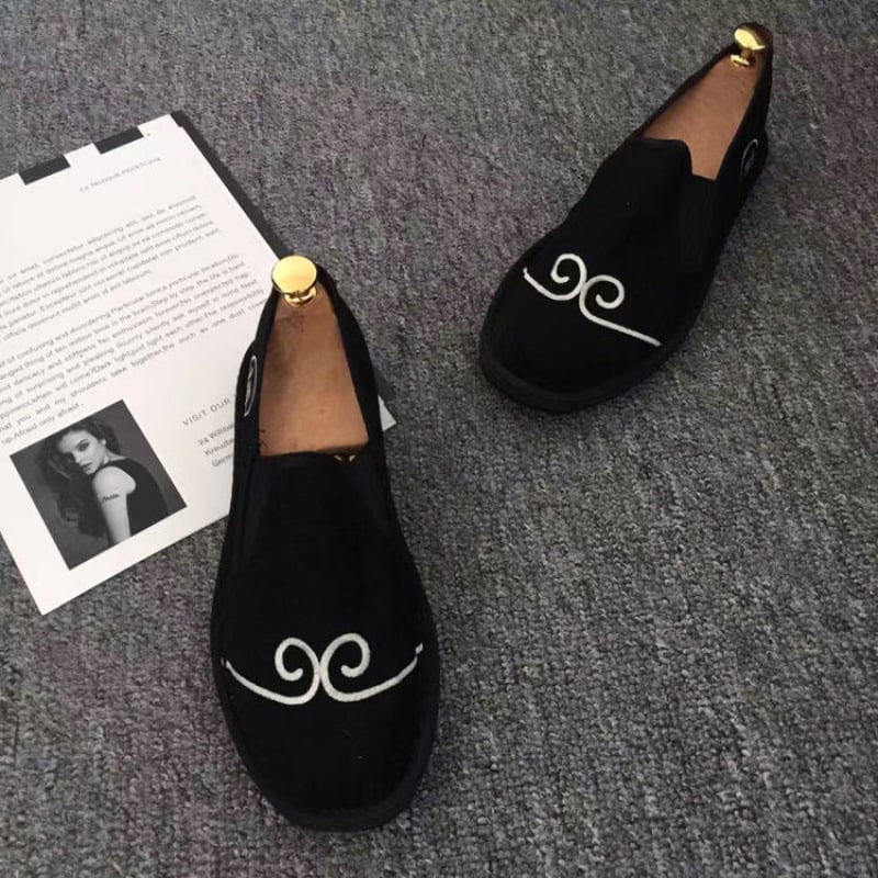 Kasdieniai drobiniai bateliai su kaukolės raštu, apvali nosis, medvilninis viršus, TPR pada, žemas kulnas 1–3 cm