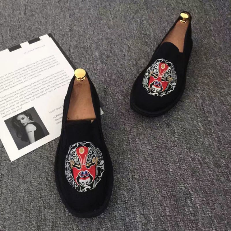 Kasdieniai drobiniai bateliai su kaukolės raštu, apvali nosis, medvilninis viršus, TPR pada, žemas kulnas 1–3 cm