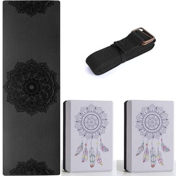 Joga prostirka Amy Yoga - TPE, 6 mm, geometrijski uzorak, 900 g