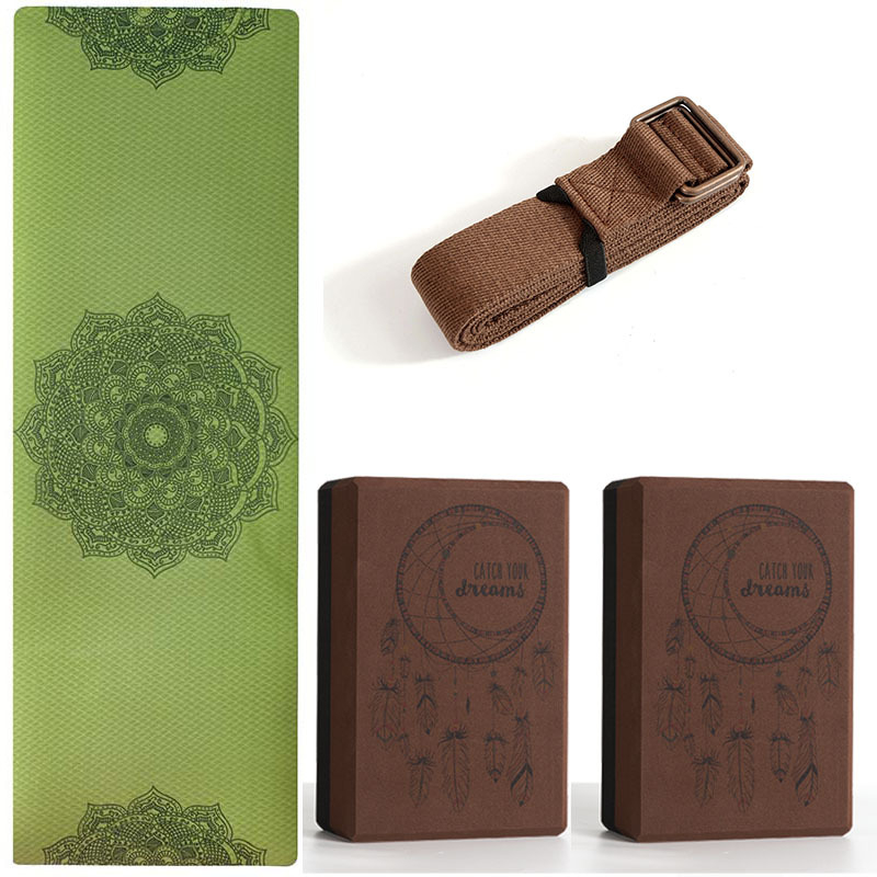 Joga prostirka Amy Yoga - TPE, 6 mm, geometrijski uzorak, 900 g