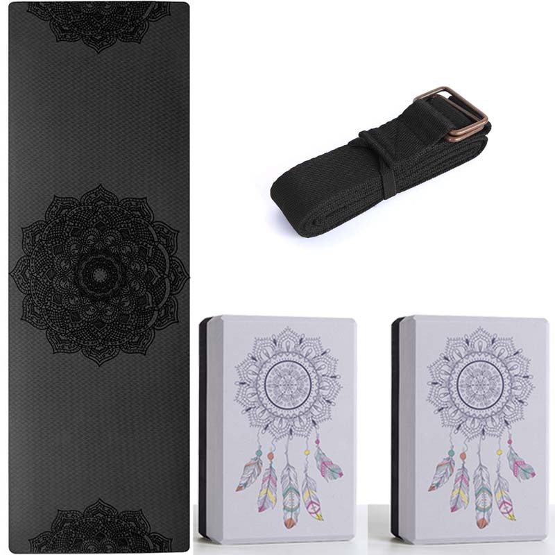Joga prostirka Amy Yoga - TPE, 6 mm, geometrijski uzorak, 900 g