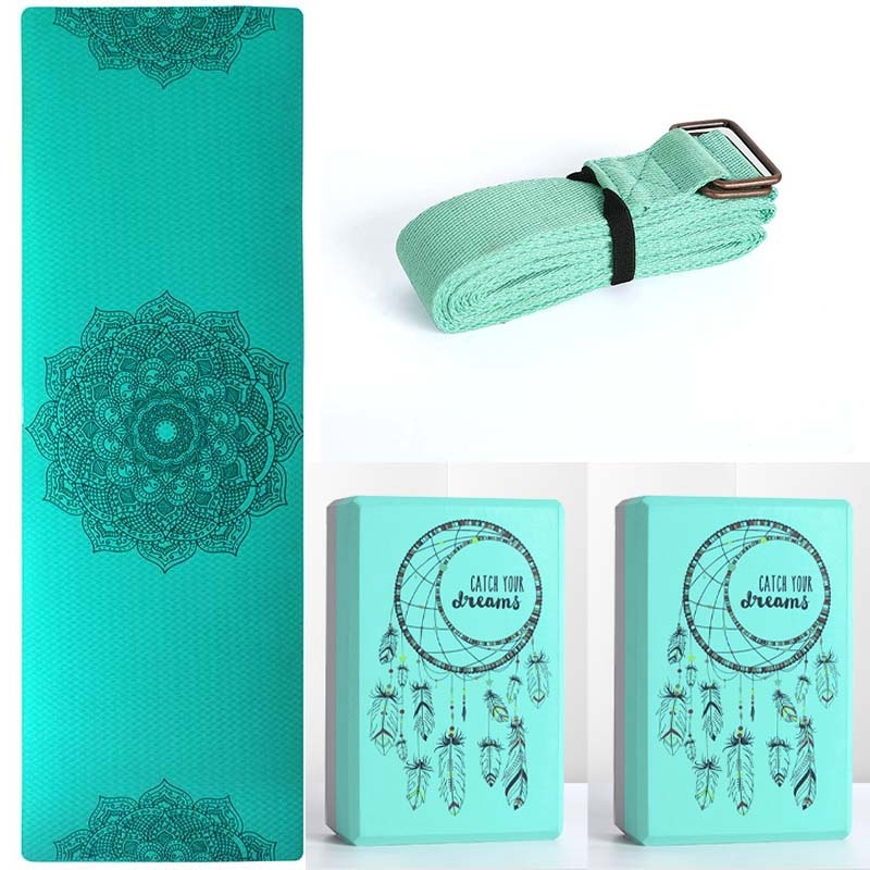 Joga prostirka Amy Yoga - TPE, 6 mm, geometrijski uzorak, 900 g