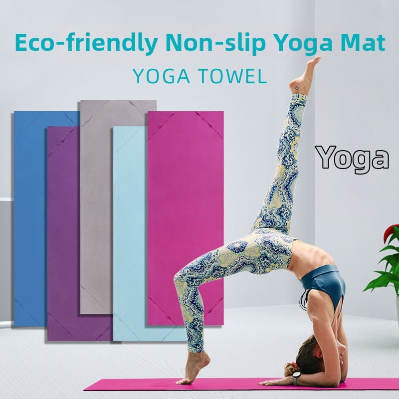 Jogos kilimui skirti rankšluostė su logotipu, 85% poliesteris, 200 g, prakaitas sugeriamas, atsparus sportinis rankšluostis