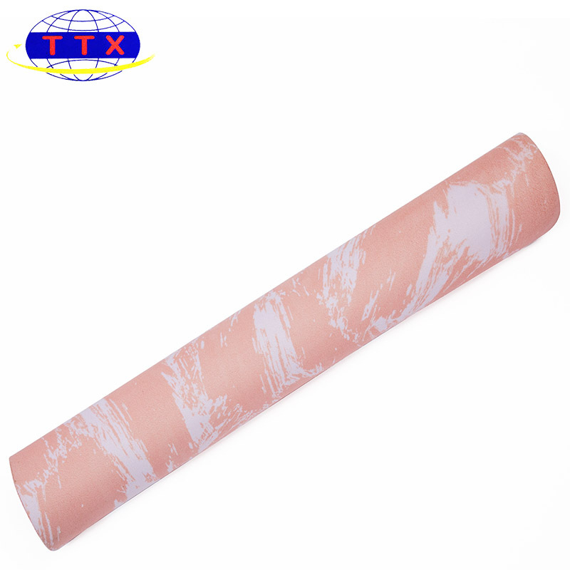 Joga podloga od prirodne gume PU, upija znoj, dišeća, protuklizna suede površina, extra velika 1830×680 mm