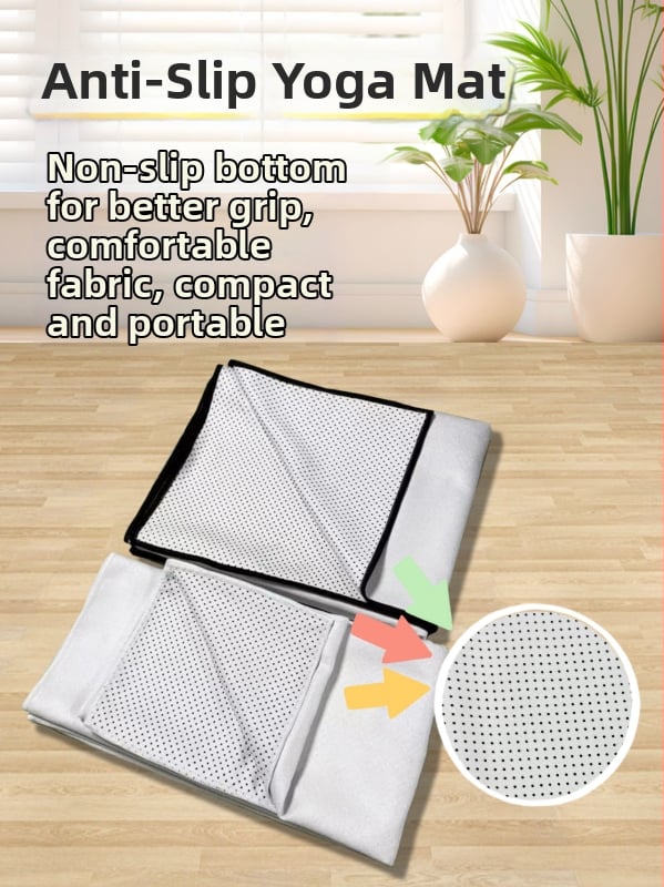 Кърпа за йога от анти тъкан — преносима, бързосъхнеща, миеща се за фитнес