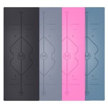 PU jóga matrac vonalazott, csúszásmentes, otthoni használatra, 4-5 mm vastagság