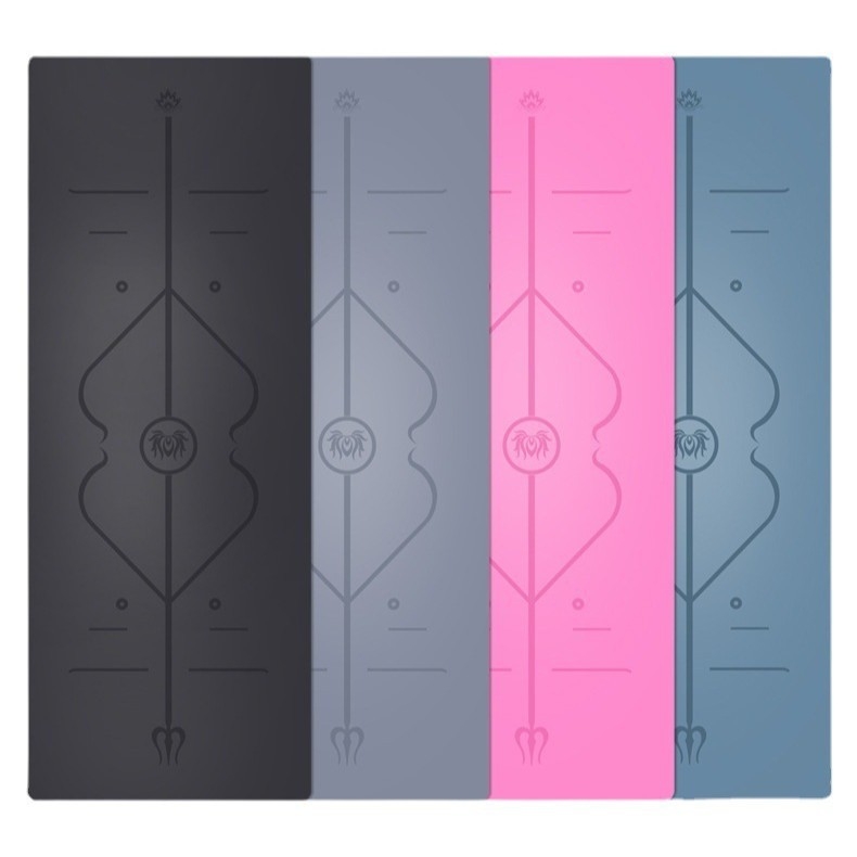 PU jóga matrac vonalazott, csúszásmentes, otthoni használatra, 4-5 mm vastagság