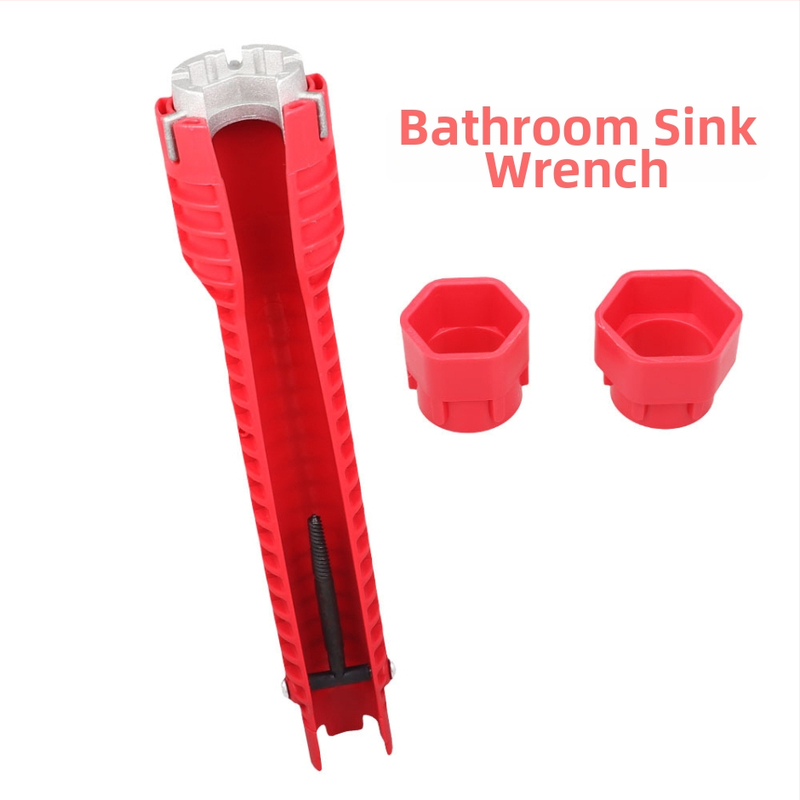 Kľúč na potrubie do kúpeľne, plast + hliníková zliatina, galvanizovaný povrch, hmotnosť 280 g