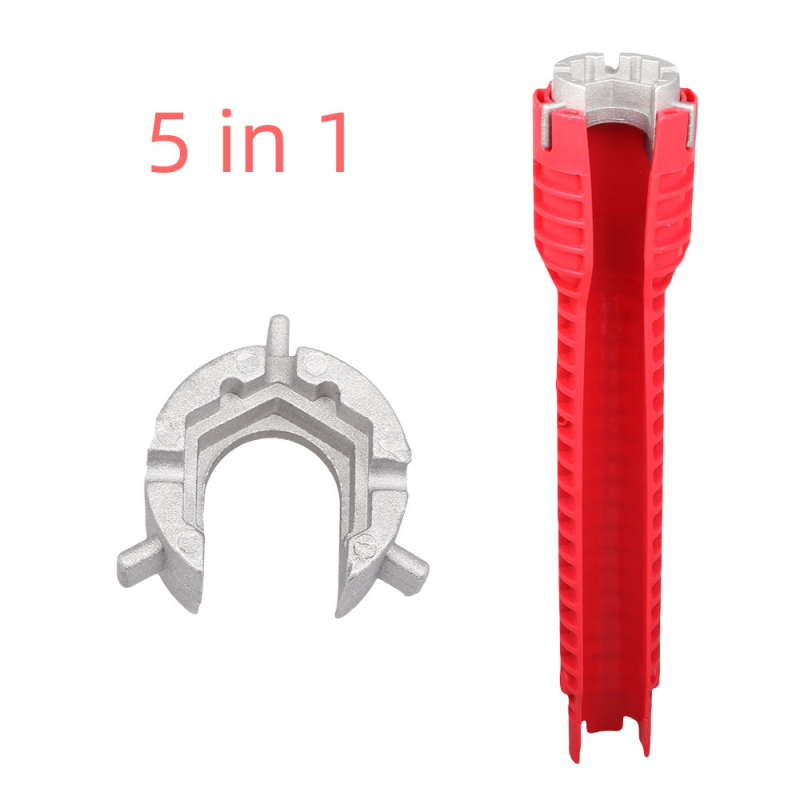 Ključ za cijevi za kupaonicu, plast + aluminijska legura, galvanizirana površina, težina 280 g